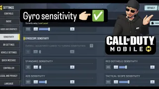 All Gyro sensitivity explained ✅ Codmobile