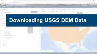 Downloading free USGS DEM data (digital elevation model) for use in a GIS