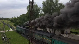 "Медвед" │ Черное облако дыма от тепловоза │ Black smoke from a locomotive