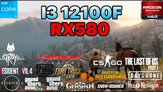 I3 12100F + RX 580 4GB | TESTED IN 16 GAMES | IN 2023