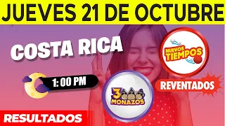 Sorteo 1:00pm Nuevos Tiempos y 3 Monazos Medio día del jueves 21 de octubre del 2021