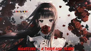 Nightcore - A Thousand Years | Christina Perri | Lyrics Video