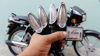 ELTRON TURBO KTM Style Indicators with 16 Patterns Bike Hazard Flasher