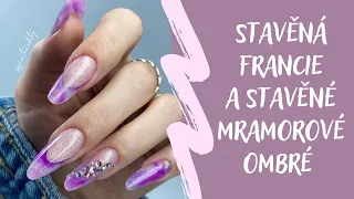 Stavěná francie & stavěný mramor 💅🏻 | Kate nehty