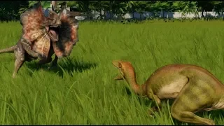 Troodon vs Velociraptor, Deinonychus & Dilophosaurus | Jurassic World Evolution (1080p 60FPS)