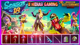 SEASON 18 ROYALE PASS! 100 Tiers + Rewards! | PUBG Mobile | K MEHAR GAMING 🎮 |