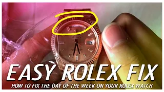 How to fix your Rolex Date Time (stuck between days of the week) (SOLVED)