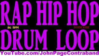 Rap Hip Hop Drum Beat Loop Track 808 Bass 86 bpm