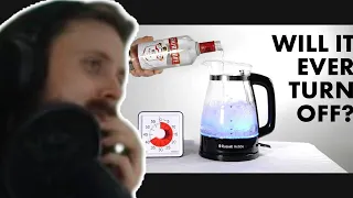 Forsen Reacts to Will a Kettle Full Of Alcohol Stay On Forever?