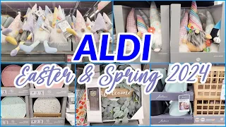 ALDI EASTER AND SPRING 2024 Shop with me Home Decor Easter Candy ALDI FINDS!