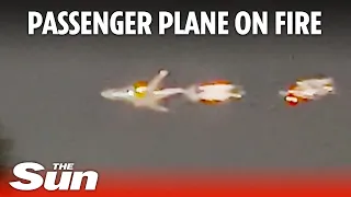 Passenger Boeing 747-8 plane catches FIRE mi-air forcing emergency landing at Miami Airport