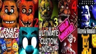 FNAF 1 2 3 4 5 6 7 8 VR ALL TRAILERS ALL JUMPSCARE (2014-2019)