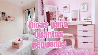 DICAS PARA QUARTOS PEQUENOS FICAREM MAIORES!