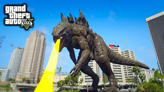 Godzilla 1998 Comes To Destroy Los Santos City ( GTA V Mods )