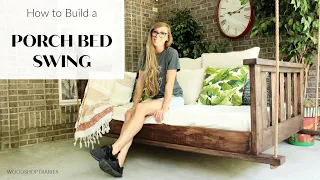 How to Build a Hanging Porch Swing Bed -- {Twin OR Crib Size!}