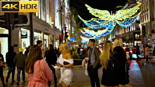 🎄World's Biggest Christmas Lights in 2021🎅🏻London West End Walk🎆Super Busy Weekend [4K HDR]