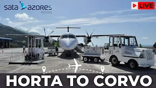 Horta Faial Island to Corvo Island Flight with Sata Air Azores Airlines