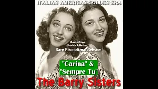 THE BARRY SISTERS - CARINA & SEMPRE TU (Rare Promotional Single)'61