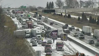 Team OTR Trucking | 50 car pileup in Altoona Iowa