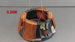 I Turn TV Copper Coil into 220V 5.5Kw Electric Generator For 2023