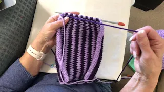 Tutorial Knitting Granny Slippers part 4