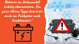 Kalte Jahreszeit: Wohnmobil Batterie im Winter fachgerecht behandeln