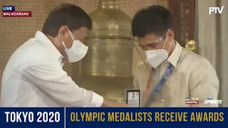 Tokyo 2020 Philippine Olympic medalists Marcial, Petecio, Paalam receive awards at Malacañang Palace