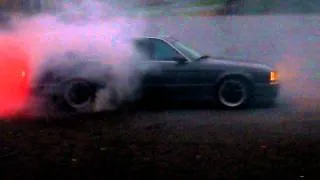 BMW e34 535i with ITB Burnout