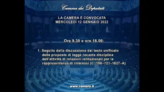 Roma - Camera - 18^ Legislatura - 626^ seduta (12.01.22)
