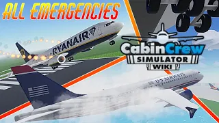 [2024] All Emergencies in Cabin Crew Simulator Roblox