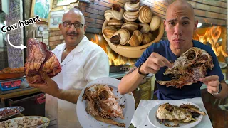 Most EXTREME Moroccan Street Food in Fes - EATING SHEEP HEAD & COW HEART + FOOD TOUR OF FEZ, MOROCCO