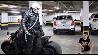 PEGADINHA: MOTOQUEIRO FANTASMA DE VOLTA - GhostRider Prank