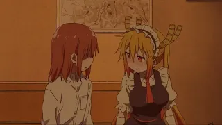 [ Anime Kiss ]  Kobayashi-san Chi no Maid Dragon - Yuri Kiss