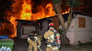 LAFD Battles Vacant House Fire: Station 43 (Palms)