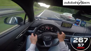 267 KM/H!!! AUDI SQ7 TDI POV TOP SPEED EPIC AUTOBAHN RIDE