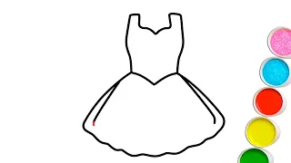 How to Draw a Frock // Step by step Drawing // @LeenaDrawings