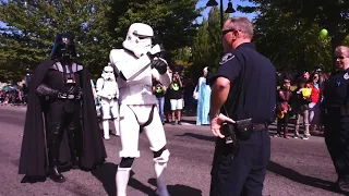 Dance-off between Renton PD and the Stormtroopers