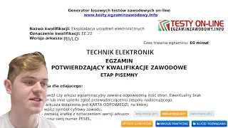 Omówienie EGZAMINU TECHNIK ELEKTRONIK zawodowego E.20 EE.22 ELM.05 testy arkusz