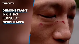 Demonstrant in Chinas Konsulat geschlagen