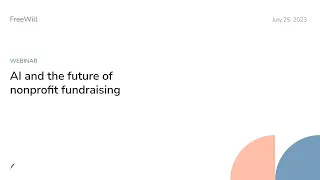 Webinar: AI and the future of nonprofit fundraising