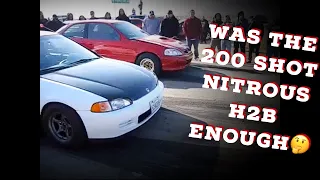 H2B On A 200 Shot Of Nitrous Worth It Or Will K series Be The Way?? #AlfredsQuest