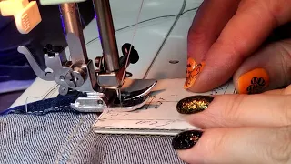 [DIY]👌Покажу, КАК прошить самое трудное место на джинсах / easy to sew