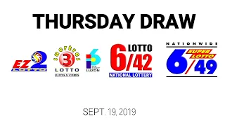 Lotto Result September 19 2019 - PCSO