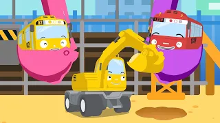 Strong Heavy Vehicles Songs | The Excavator Song🚧 | Construction Equipment Song | Kids Song