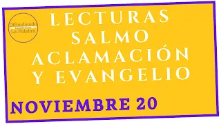 ✝️ Lecturas Y Evangelio de hoy ✝️ DOMINGO 20 De Noviembre De 2022 ✝️