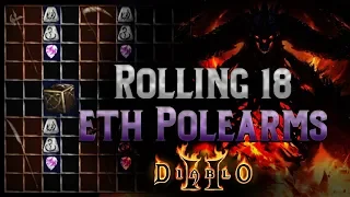 How hard is it to roll 4 open sockets to make the runeword Infinity? 18 eth polearm bases - Diablo 2