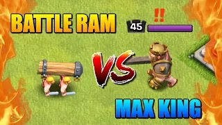 BATTLE RAM vs MAX KING! Clash of Clans New Update Hero Challenge!