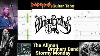 Stormy Monday - The Allman Brothers Band - Lead Blues Guitar TABS Lesson (Request)