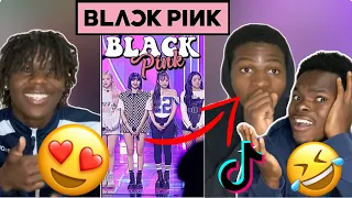 HE LOVES BLACKPINK NOW 😍 SHOWING OUR FRIEND BLACKPINK TIKTOKS EDITS COMPILATION REACTION