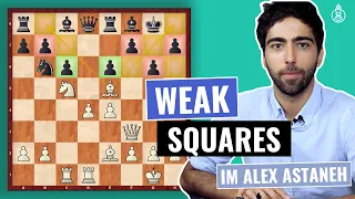Be aware of Weak Squares | Part I | Chess Strategy | Chess Middlegame | IM Alex Astaneh | 2D